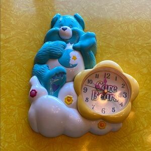 Care Bears Blue and Yellow Wall Clock